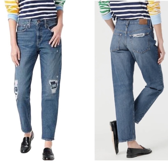 J. CREW Reimagined Slouchy Boyfriend Distressed Jeans Size 26 NEW - Picture 2 of 12